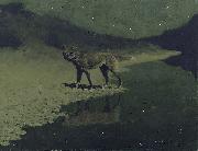 Frederic Remington Moonlight, Wolf France oil painting artist